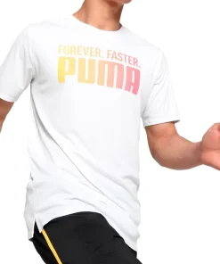 Puma Favourite Forever Faster Short Sleeve Mens Running Top - White