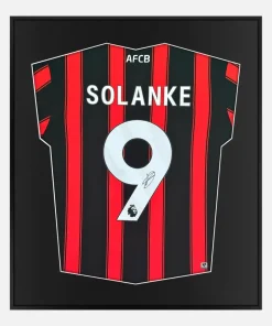 Framed Solanke Signed Bournemouth Shirt, 9, Home [Lite]