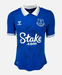 Squad Signed Everton Shirt 2023-24 Home [11 Autographs]
