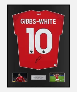 Framed Morgan Gibbs-White Signed Nottingham Forest Shirt Home [Classic]
