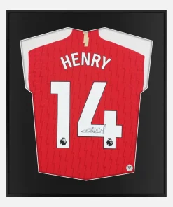 Framed Henry Signed Shirt, 14, Arsenal Home [Lite]