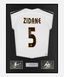 Framed Zinedine Zidane Signed Real Madrid Shirt Home [Classic]