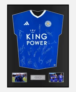 Framed Squad Signed Leicester City Shirt 2023-24 Home [Classic]