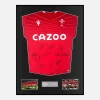 Framed Squad Signed Wales Rugby Shirt Home [Classic]