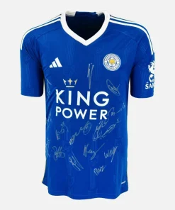 Squad Signed Leicester City Shirt 2023-24 Home [16 Autographs]
