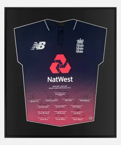 Framed England Cricket Signed Shirt, Full team [Lite]