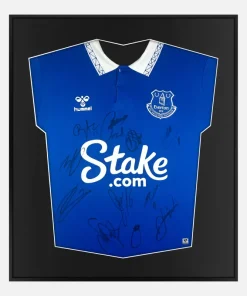 Framed Everton Squad Signed Shirt, memorabilia display [Lite]