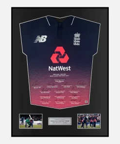 Framed Team Signed England Cricket Shirt 2017 ODI Series [Classic]