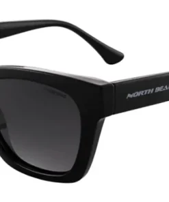 NORTH BEACH LALANI SUNGLASSES SHINY BLACK GREY POLARISED