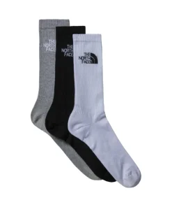 The North Face Unisex Socks 3 Pack Sport Cush Crew Grey/Black/White