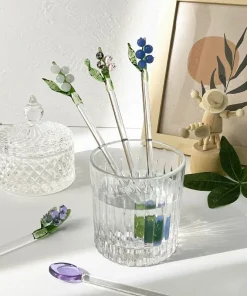 Floral Glass Stirrer