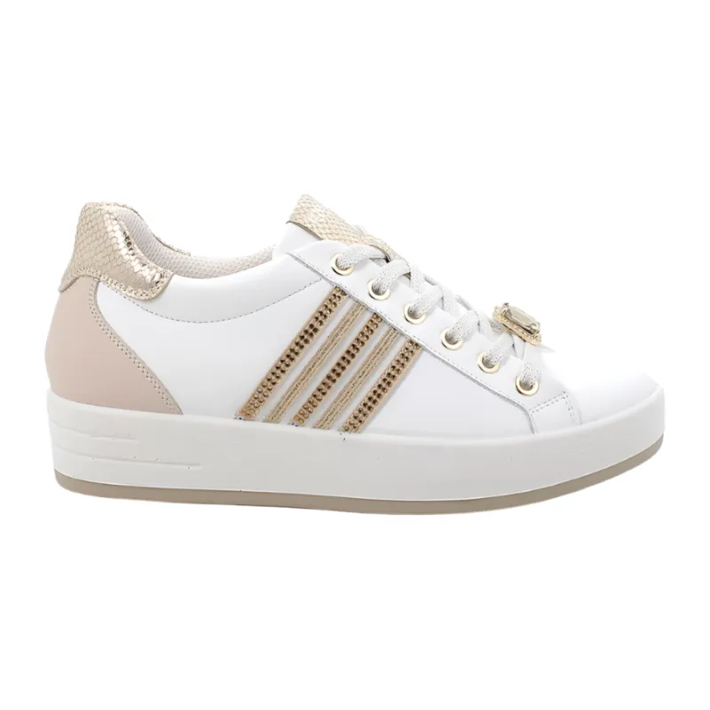 Igi & Co Womens Trainer 6668422 Bianco / Visone