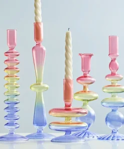 It's a Rainbow Glass Candle Holder