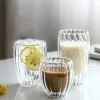 Swirl Double Layer Ripple Glass Cup
