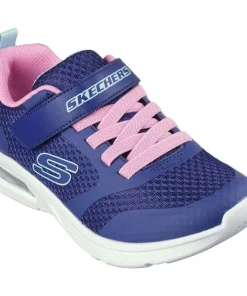 Skechers Girls Trainer Microspec Max Racer Gal Navy/Pink
