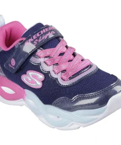 Skechers Girls Trainer S-Light Twisty Glow Navy/Multi