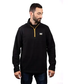 Caterpillar Cat Microfleece Quarter Zip Black/Yellow