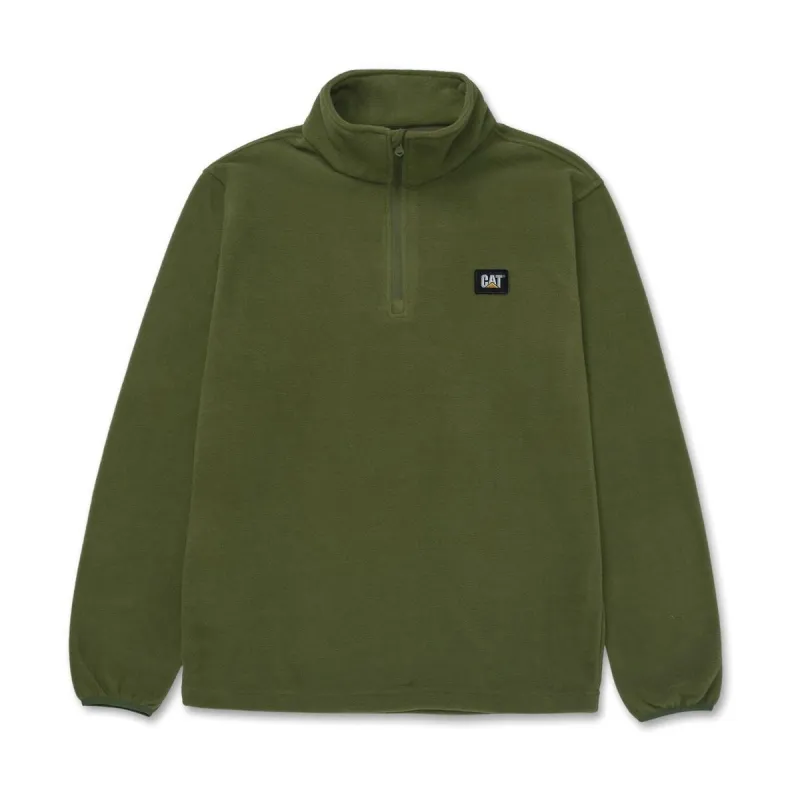 Caterpillar Cat Microfleece Quarter Zip Chive - Image 2
