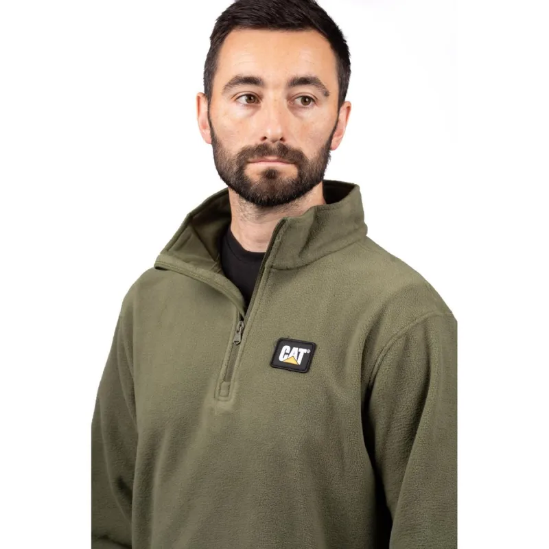 Caterpillar Cat Microfleece Quarter Zip Chive - Image 3