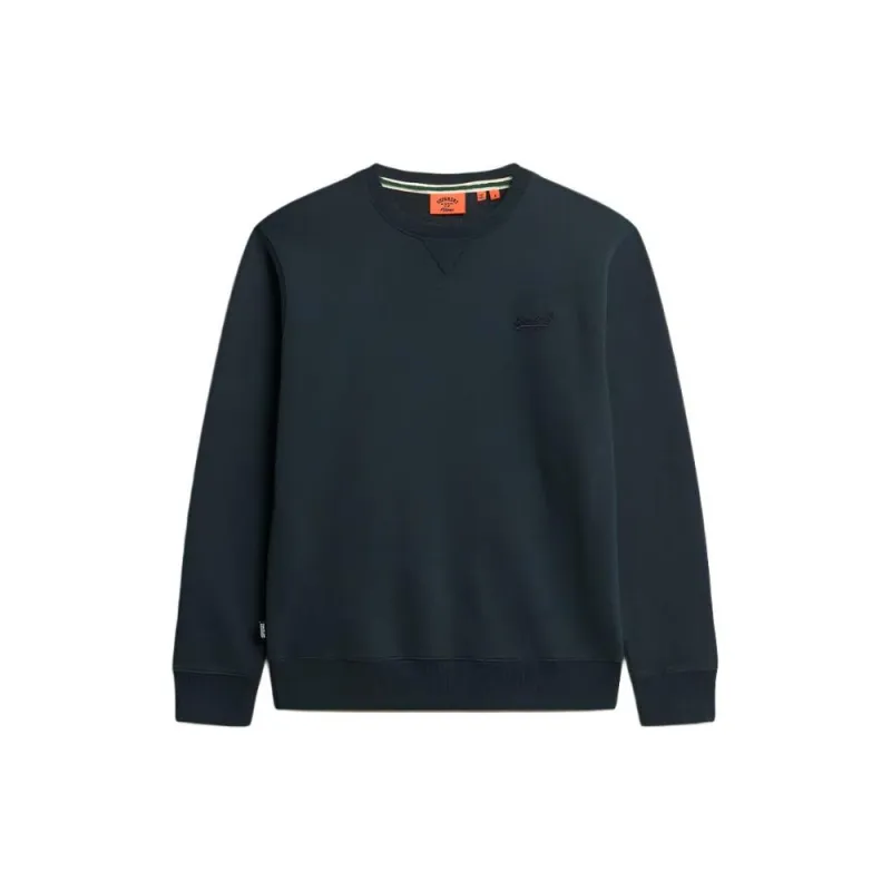 Superdry Mens Essential Logo Crew Sweatshirt Eclipse Navy