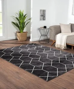 Averie Trellis Geometric Woven Area Rug