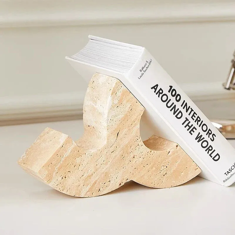 Trinity Travertine Book End - Image 2
