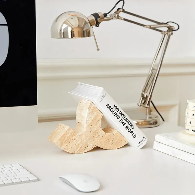 Trinity Travertine Book End - Image 3