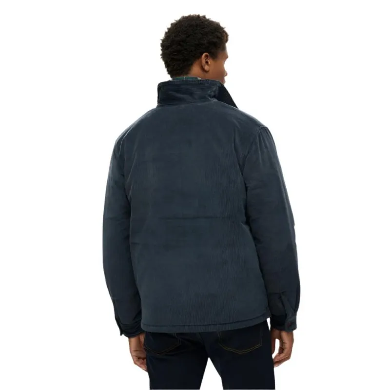 Superdry Mens Surplus Cord Quilt Overshirt Eclipse Navy - Image 3