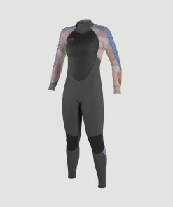 ONEILL WOMENS EPIC 5/4 BACK ZIP FULL WETSUIT - DESERT BLOOM