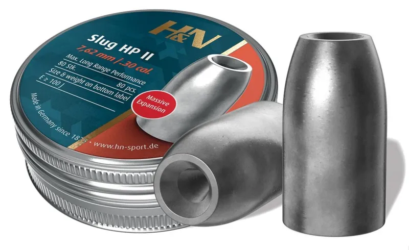 H&N Slug HP 301 (7.62MM/30cal) Pellets 50gr Tin of 80 by H&N