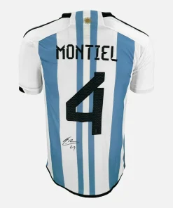 Gonzalo Montiel Signed Argentina Shirt 2022 World Cup [4]
