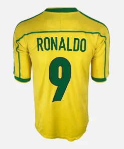 1998-00 Brazil Home Shirt Ronaldo 9 [Good] L