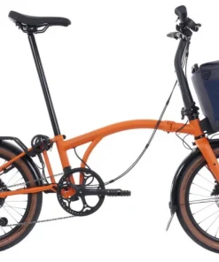 Brompton Electric G Line with Roller Frame 4 Speed Folding Bike - Adventure Orange