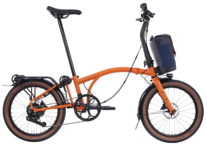 Brompton Electric G Line with Roller Frame 4 Speed Folding Bike - Adventure Orange