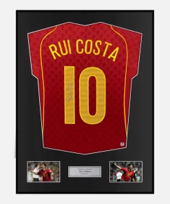 Framed Rui Costa Signed Portugal Shirt Euro 2004 [Classic]