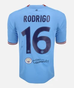 Rodri Signed Manchester City Shirt 2022-23 Final Treble [16]