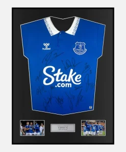 Framed Squad Signed Everton Shirt 2023-24 Home [Classic]