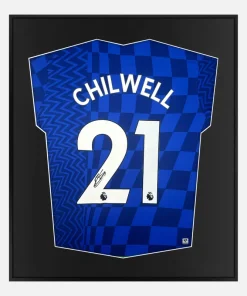 Framed Chilwell Signed Chelsea Shirt, New, Home, Blue [Lite]