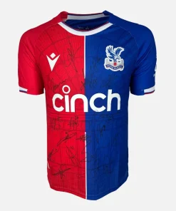 Squad Signed Crystal Palace Shirt 2023-24 Home [18 Autographs]