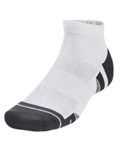 Under Armour Unisex Performance Tech 3-Pack Low Cut Socks White/White/Jet Grey