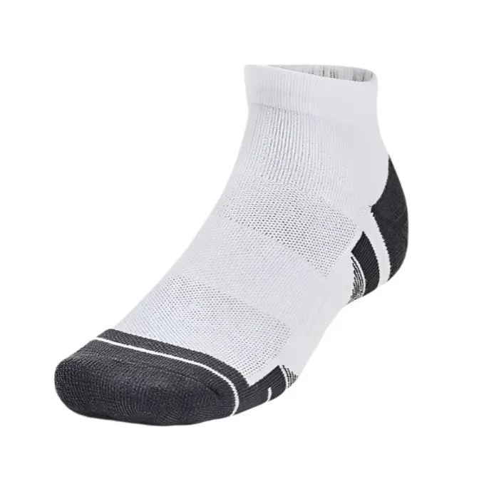 Under Armour Unisex Performance Tech 3-Pack Low Cut Socks White/White/Jet Grey