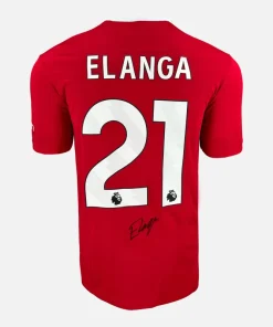 Anthony Elanga Signed Nottingham Forest Shirt Red Home [21]