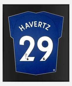 Framed Havertz Signed Chelsea Shirt, Blue Home, 29 [Lite]