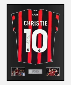 Framed Ryan Christie Signed Bournemouth Shirt Home 2023-24 [Classic]
