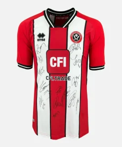 Squad Signed Sheffield United Shirt 2023-24 Home [15 Autographs]