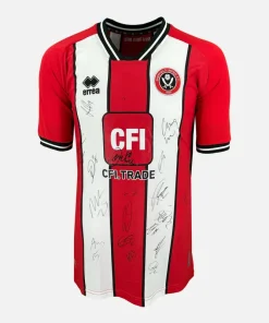 Squad Signed Sheffield United Shirt 2023-24 Home [18 Autographs]