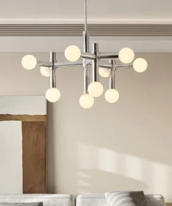 Modular Italian Chrome LED Chandelier