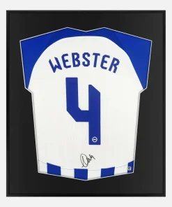 Framed Adam Webster Signed Shirt, Brighton Home [Lite]