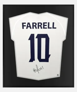 Framed Owen Farrell Signed Shirt, England Rugby Home [Lite]