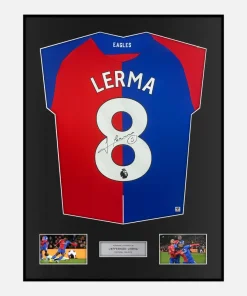 Framed Jefferson Lerma Signed Crystal Palace Shirt 2023-24 Home [Classic]